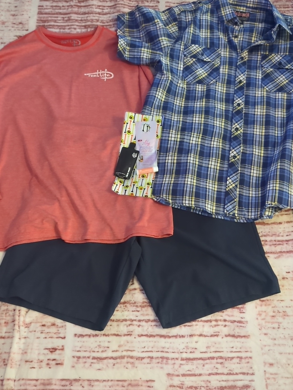 #0204 Real Life Flat Front Shorts Combo Bonus ( Scratch Off Ticket With Purchase
